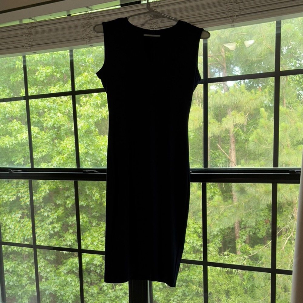 Elegant Navy Sleeveless Dress
